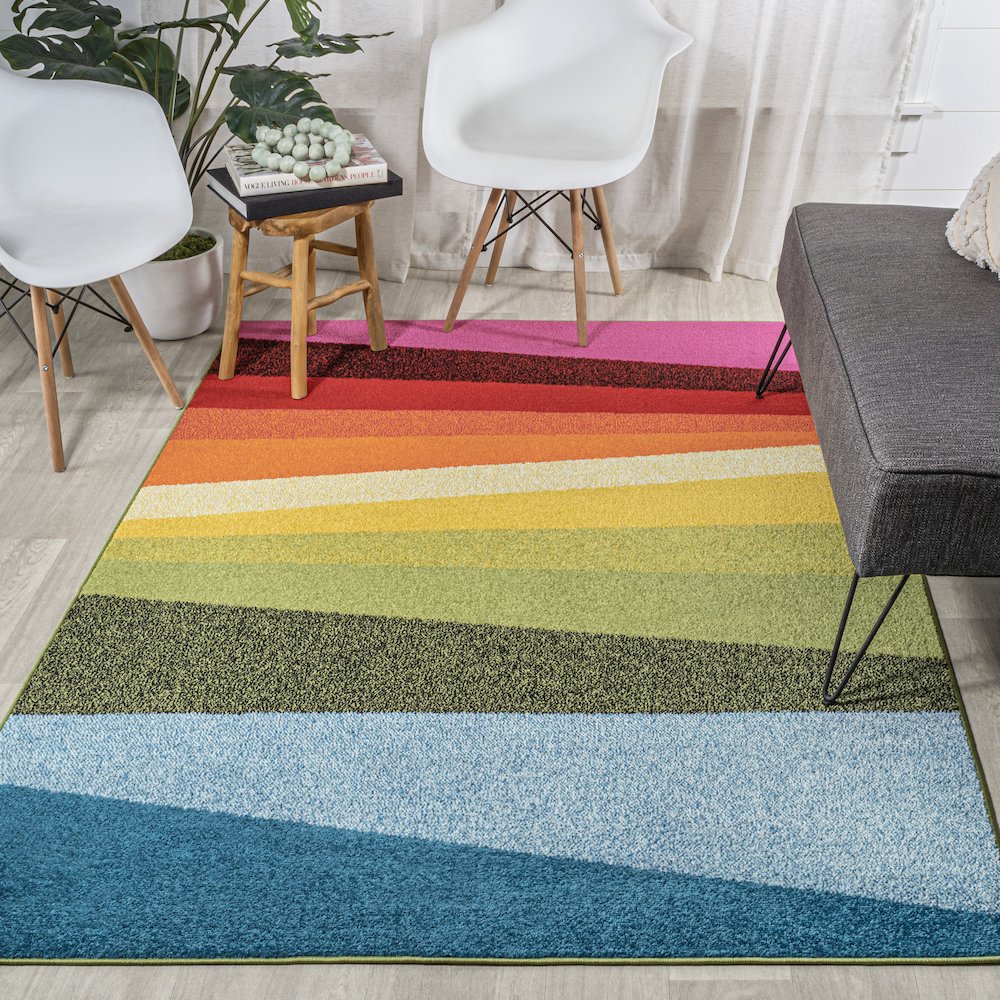 Prism Geometric Striped Area Rug. Picture 4