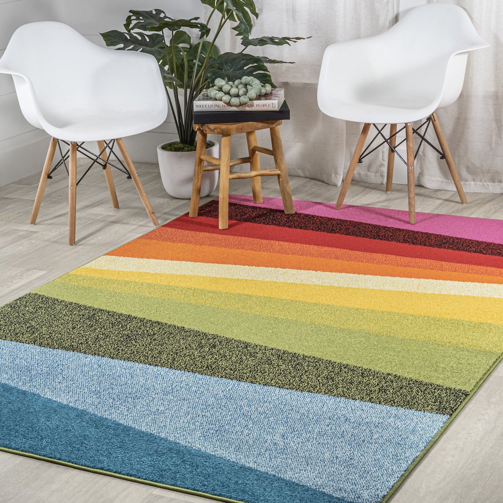 Prism Geometric Striped Area Rug. Picture 5