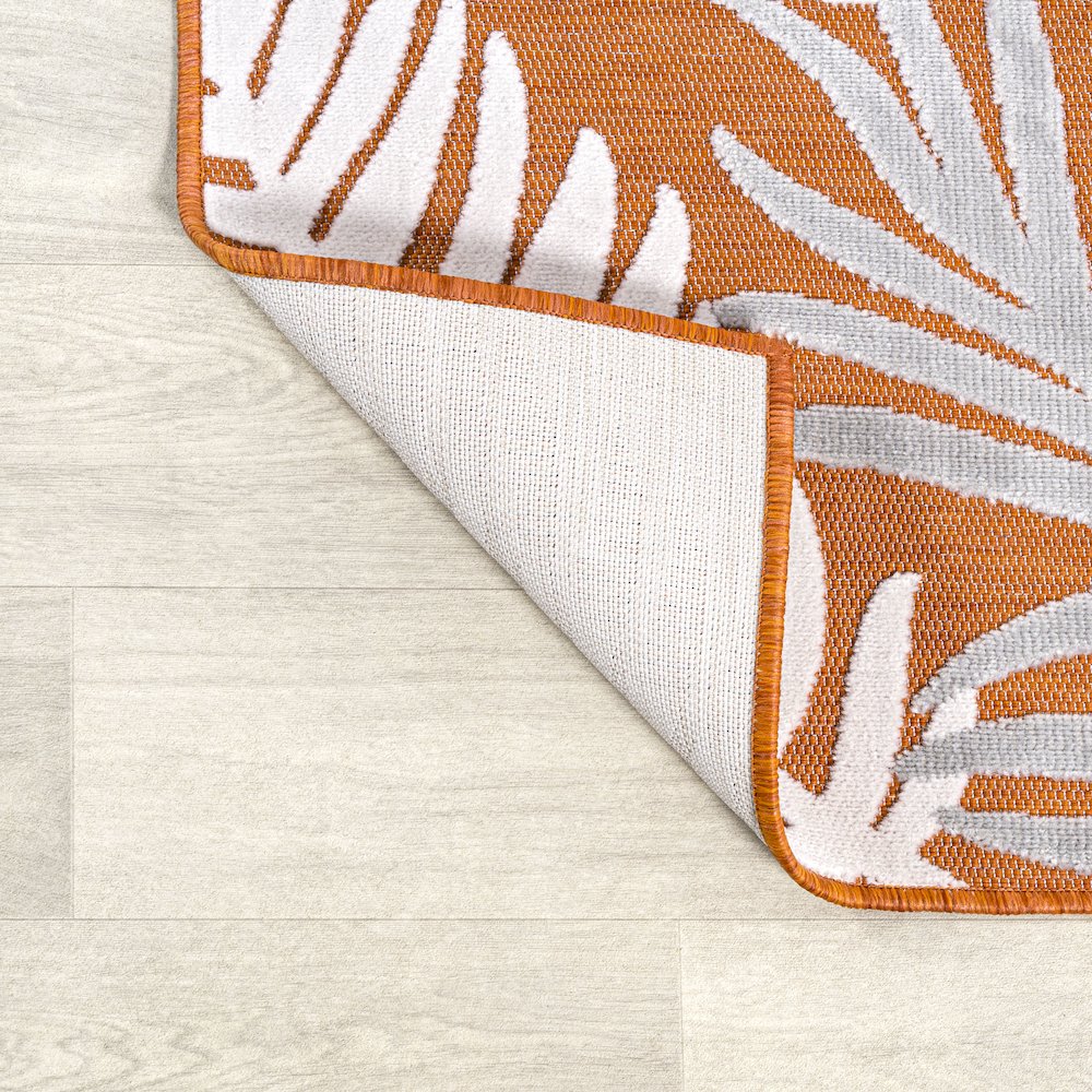 Montego High-Low Tropical Palm Area Rug. Picture 6
