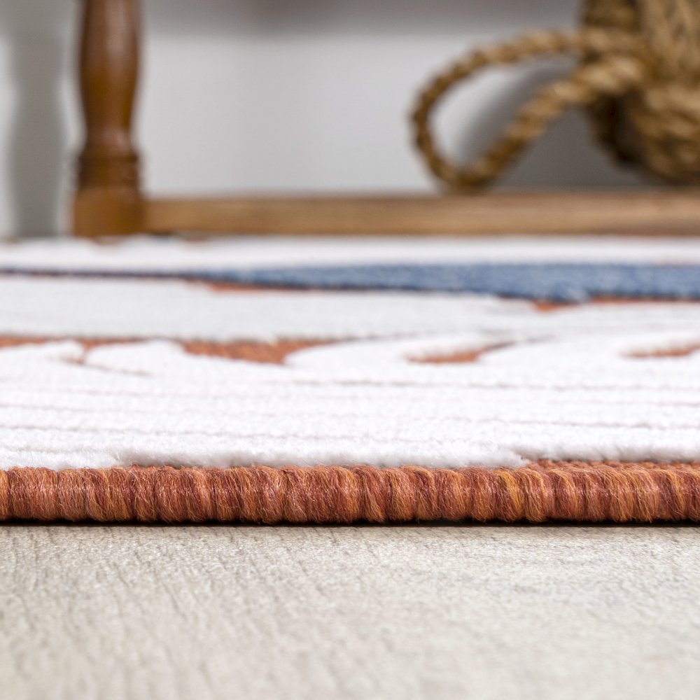 Montego High-Low Tropical Palm Area Rug. Picture 11