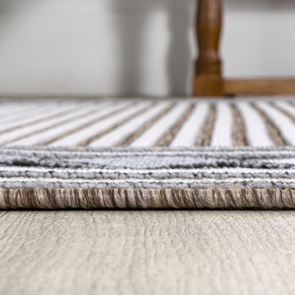 Sebastian High-Low Modern Diamond Border Area Rug. Picture 11