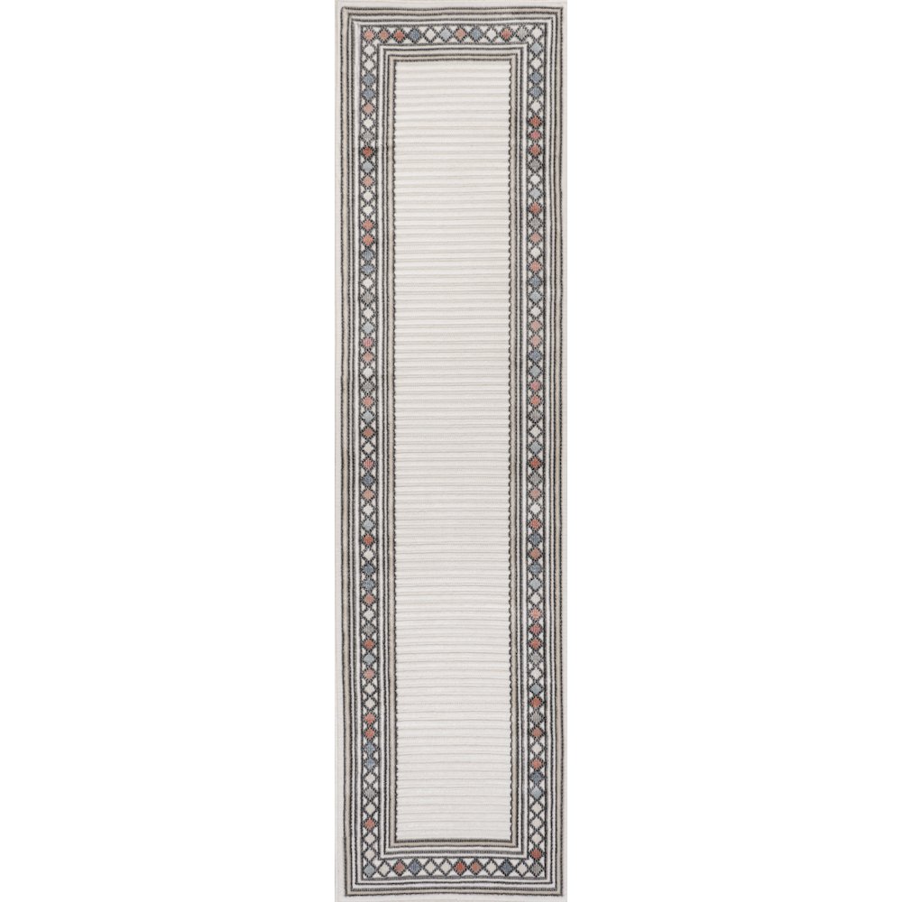 Sebastian High-Low Modern Diamond Border Area Rug. Picture 1
