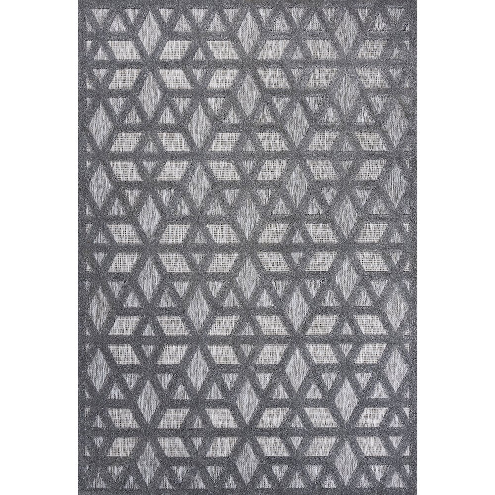 Talaia Neutral Geometric Indoor/Outdoor Area Rug. Picture 1