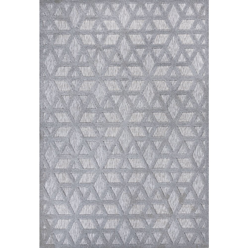 Talaia Neutral Geometric Indoor/Outdoor Area Rug. Picture 1