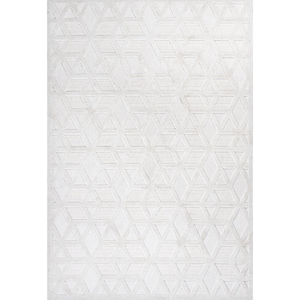 Talaia Neutral Geometric Indoor/Outdoor Area Rug. Picture 1
