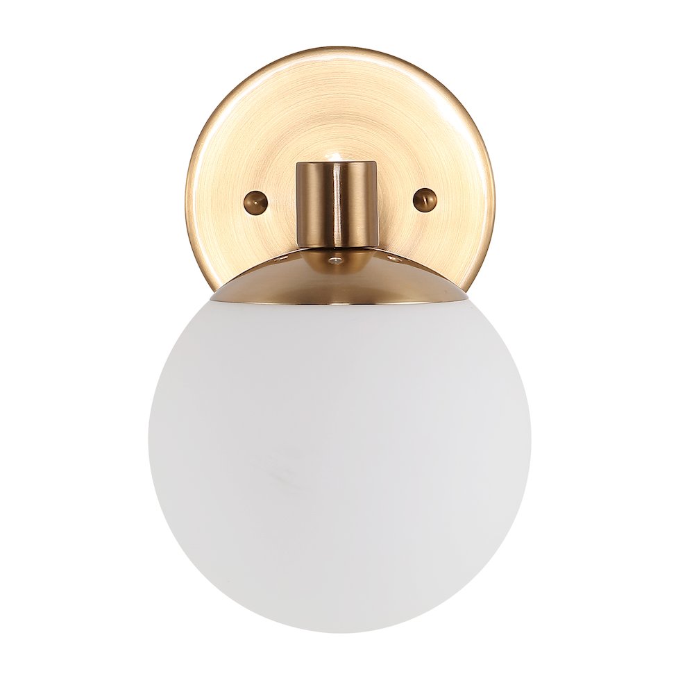 Modernist Globe Metalfrosted Glass Modern Contemporary Led Vanity. Picture 6