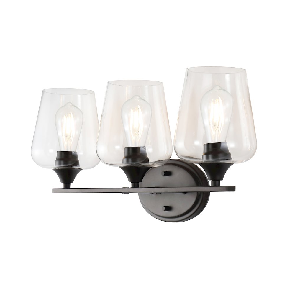 Jayne Iron/Glass Cottage Rustic Led Vanity Light. Picture 9