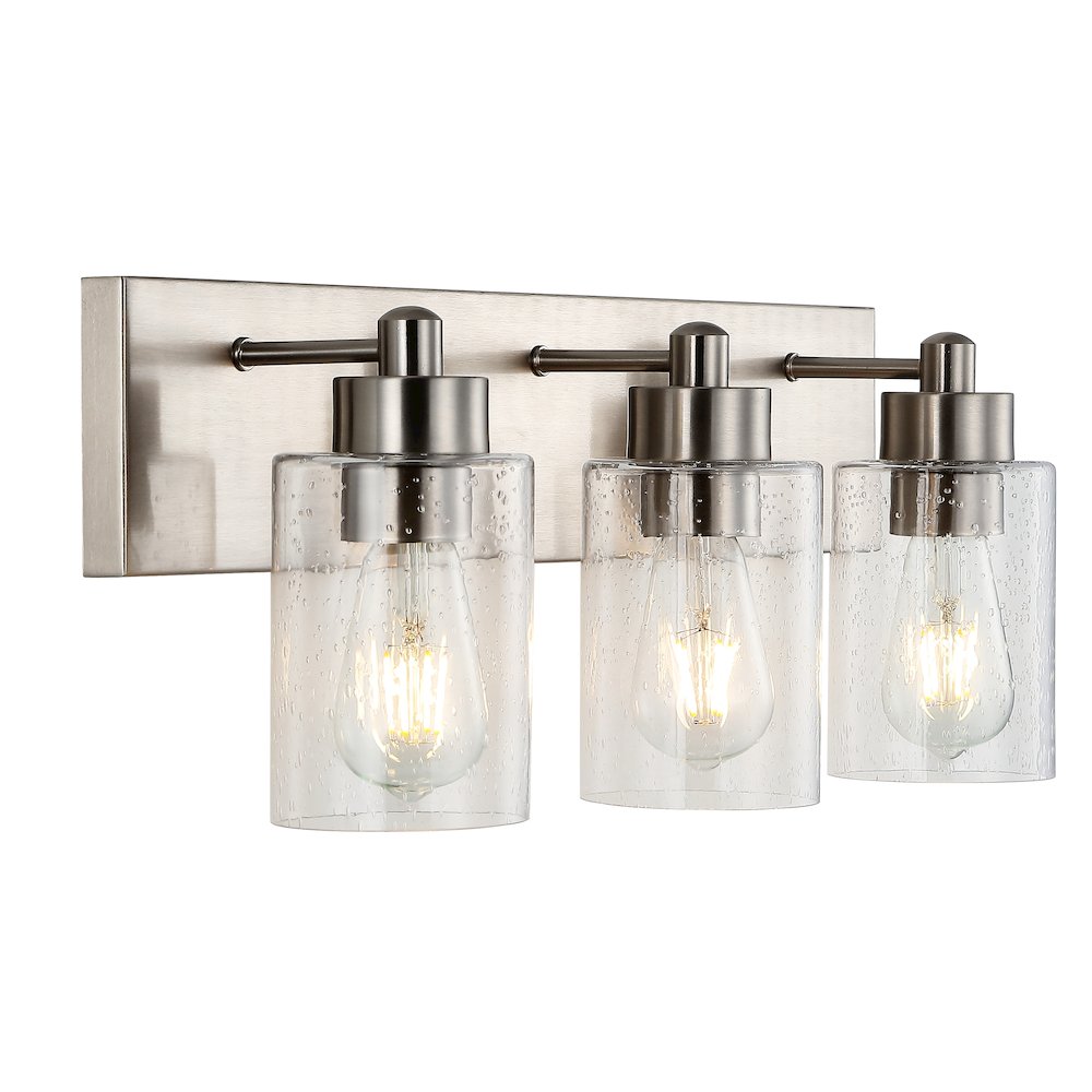 Irving Seeded Glass/Iron Modern Contemporary Led Vanity Light. Picture 9