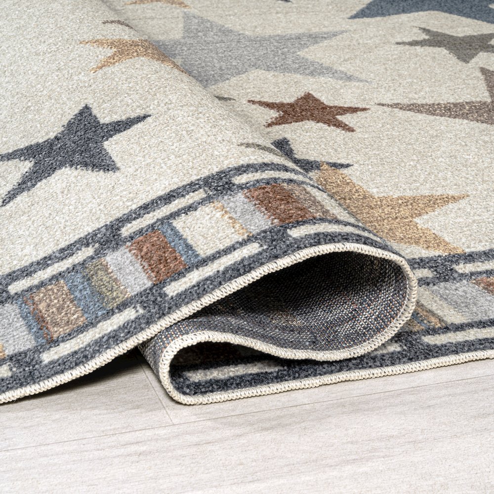 Star Gazer Geometric Machine Washable Area Rug. Picture 9