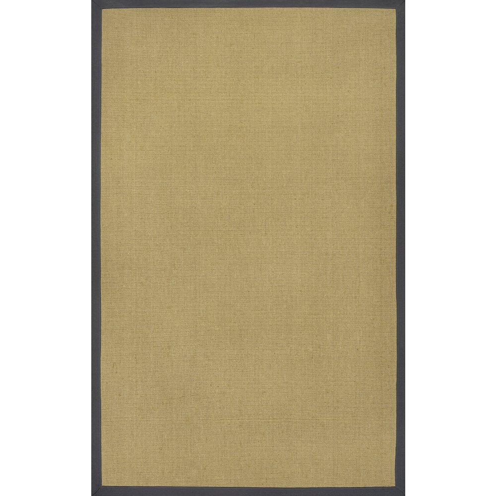 Camden Farmhouse Cottage Border Jute Natural/Dark Gray 4 ft. x 6 ft. Area Rug. Picture 1