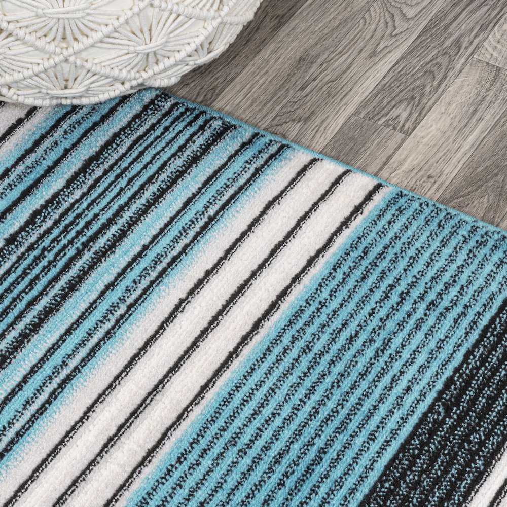 Duxbury Gradient Ticking Striped Area Rug. Picture 7