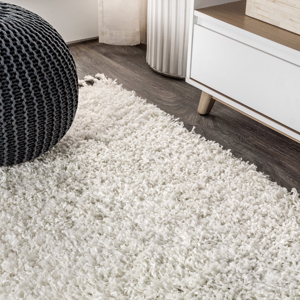 Mercer Shag Plush Tassel Area Rug. Picture 6
