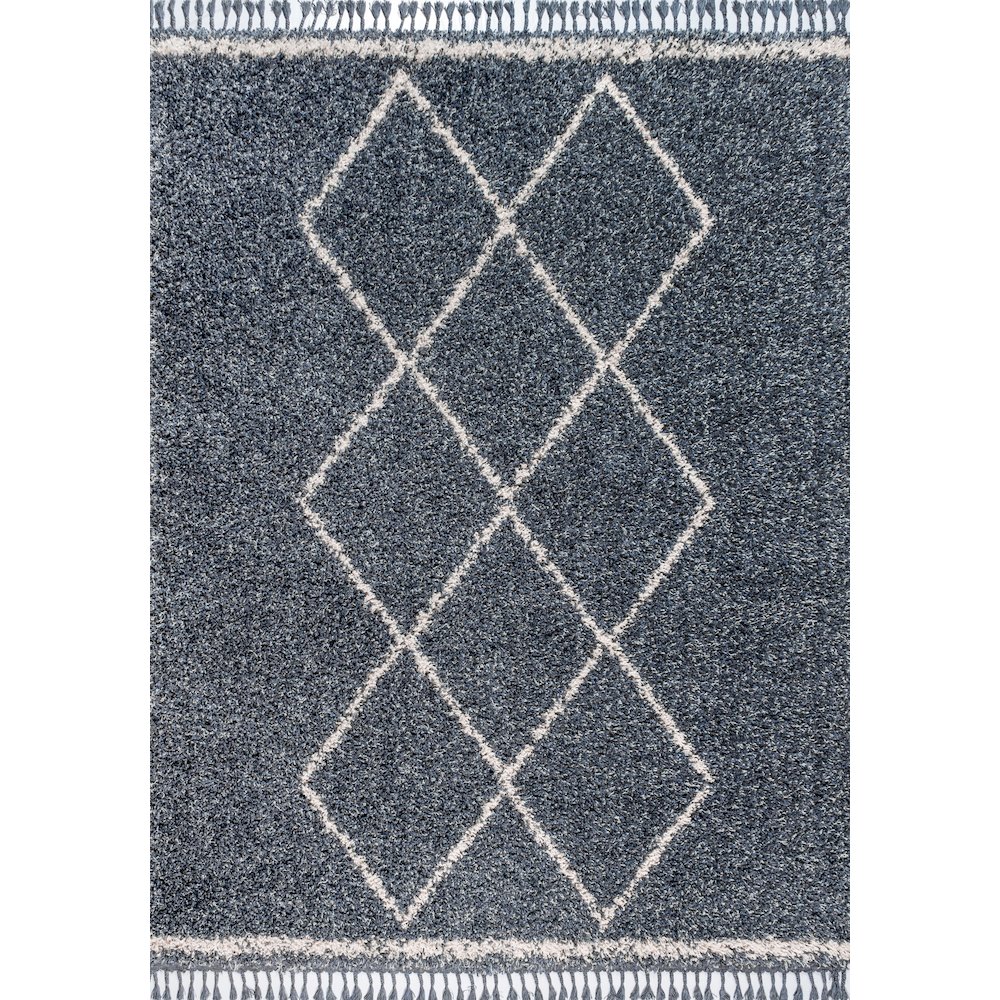 Beautiful Mercer Shag Plush Tassel Moroccan Tribal Geometric Trellis Area Rug. Picture 1