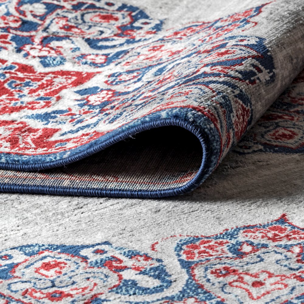 Modern Persian Vintage Moroccan Medallion Area Rug. Picture 7