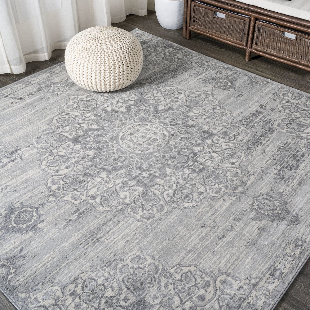 Modern Persian Vintage Moroccan Medallion Area Rug. Picture 2