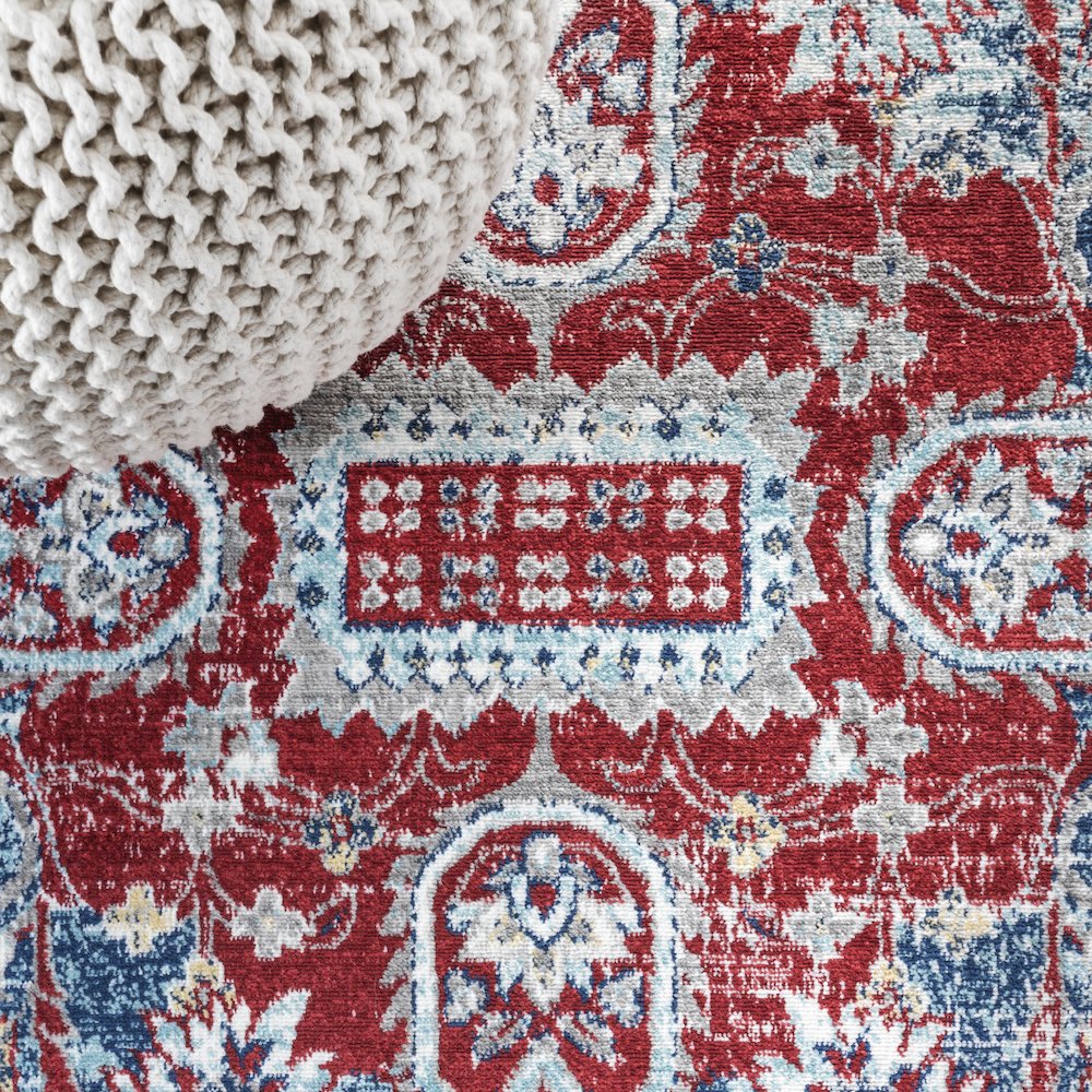 Friv Modern Persian Vintage Medallion Area Rug. Picture 5