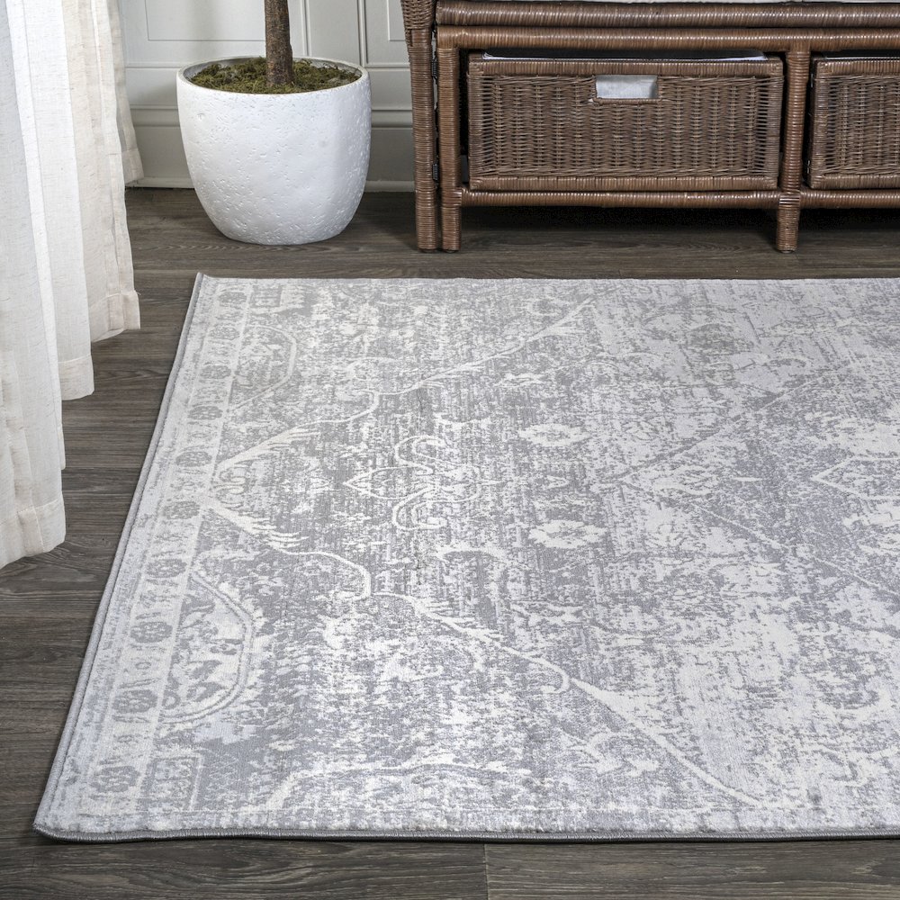 Friv Modern Persian Vintage Medallion Area Rug. Picture 3