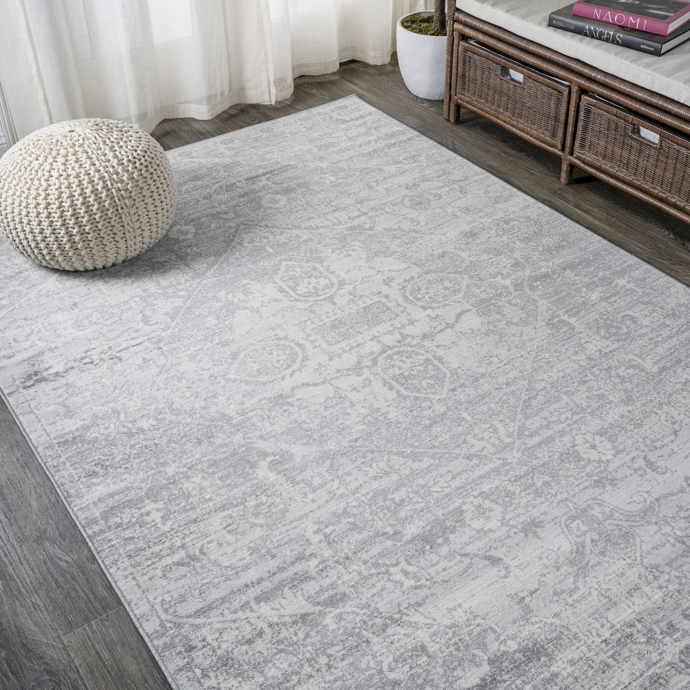 Friv Modern Persian Vintage Medallion Area Rug. Picture 4