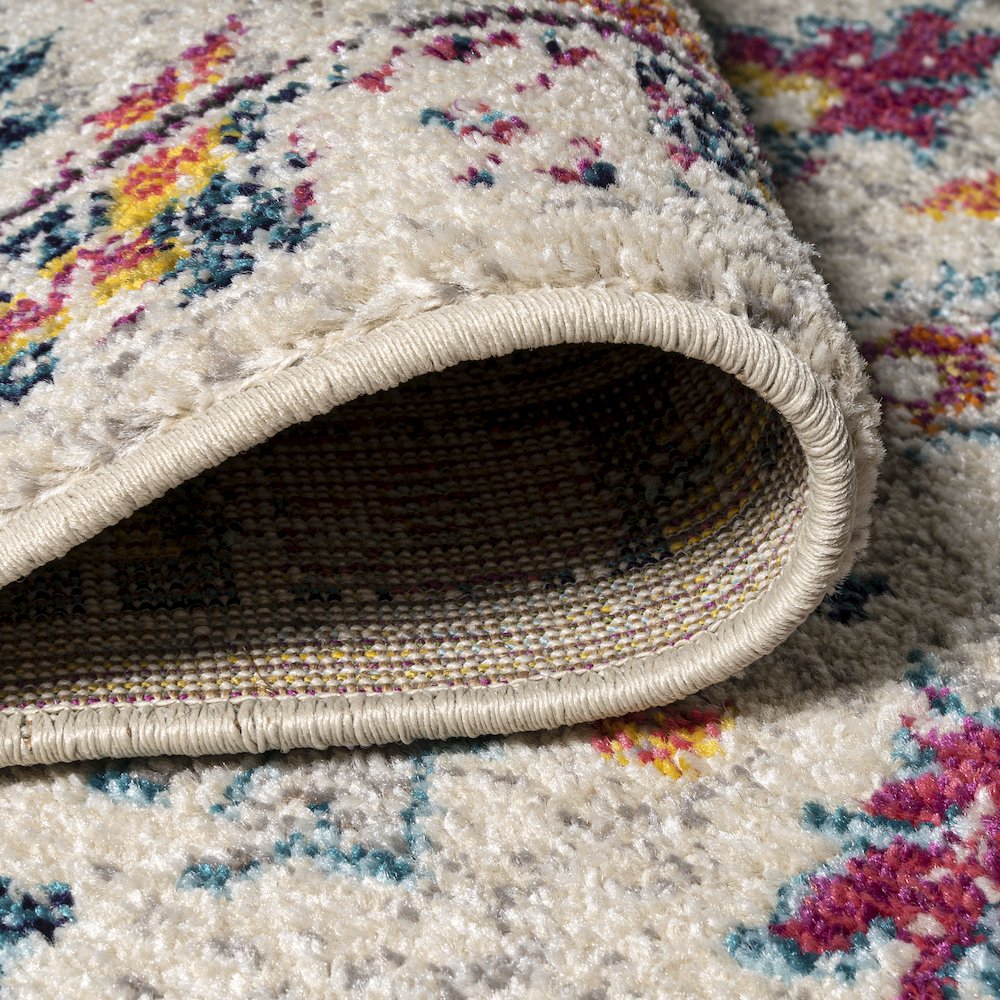 Alfombra Modern Persian Boho Floral Area Rug. Picture 9