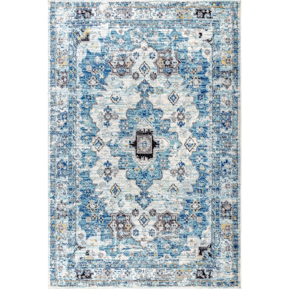 Modern Persian Boho Vintage Medallion Area Rug. Picture 1