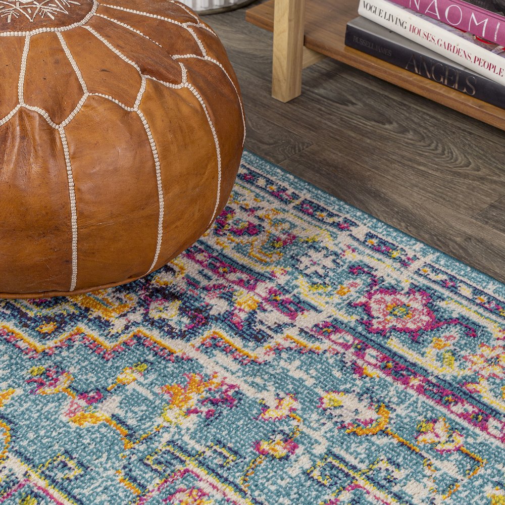 Brooklyn Geometric Medallion Area Rug. Picture 7