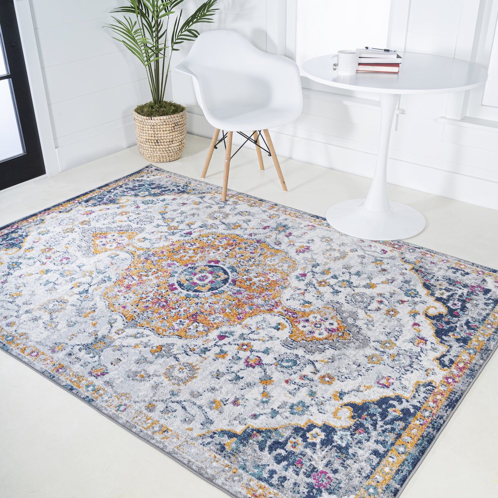 Lorena Ornate Boho Medallion Area Rug. Picture 5