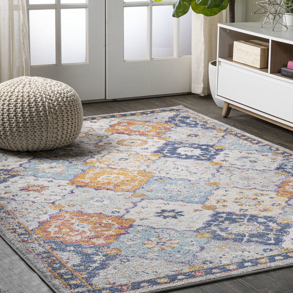 Kirman Bohemian Medallion Area Rug. Picture 2