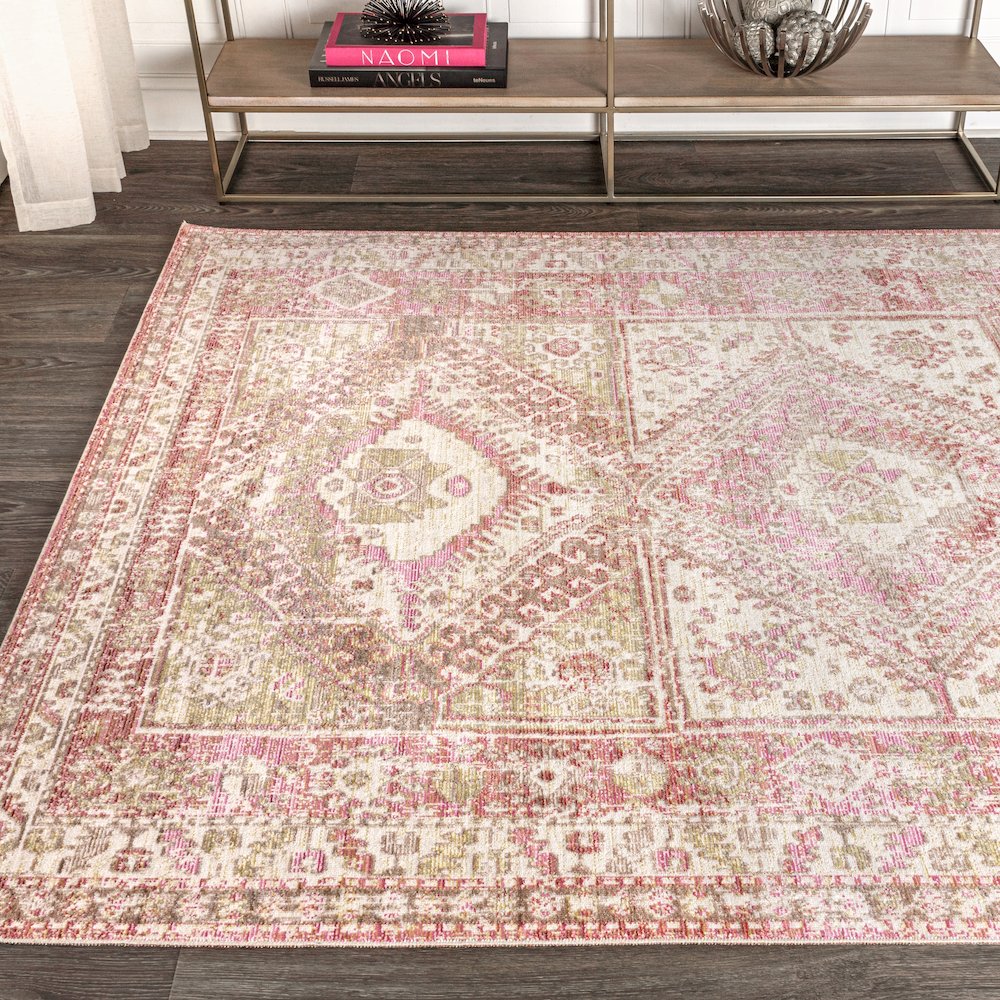 Darija Ornate Geometric Medallion Area Rug. Picture 4