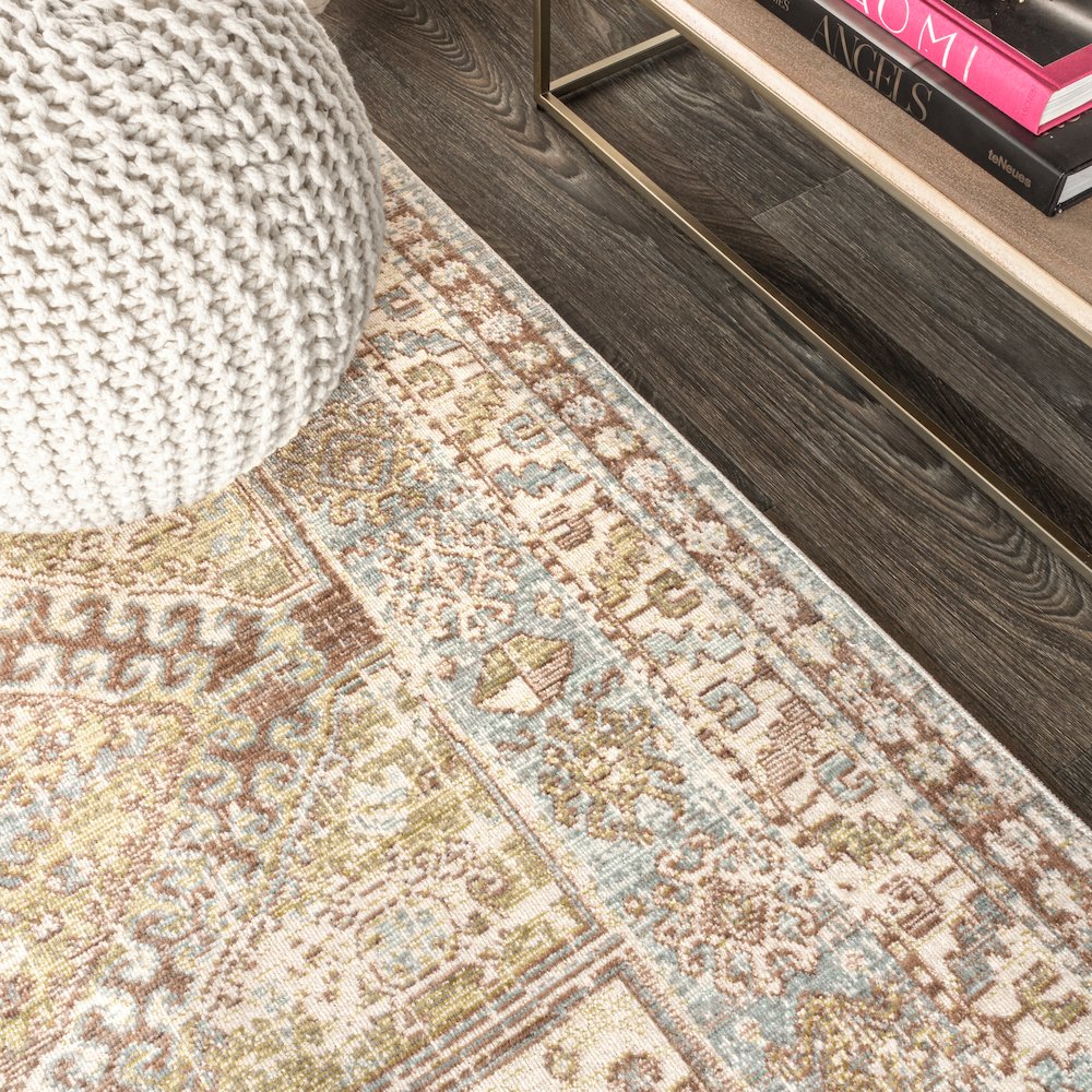 Darija Ornate Geometric Medallion Area Rug. Picture 7