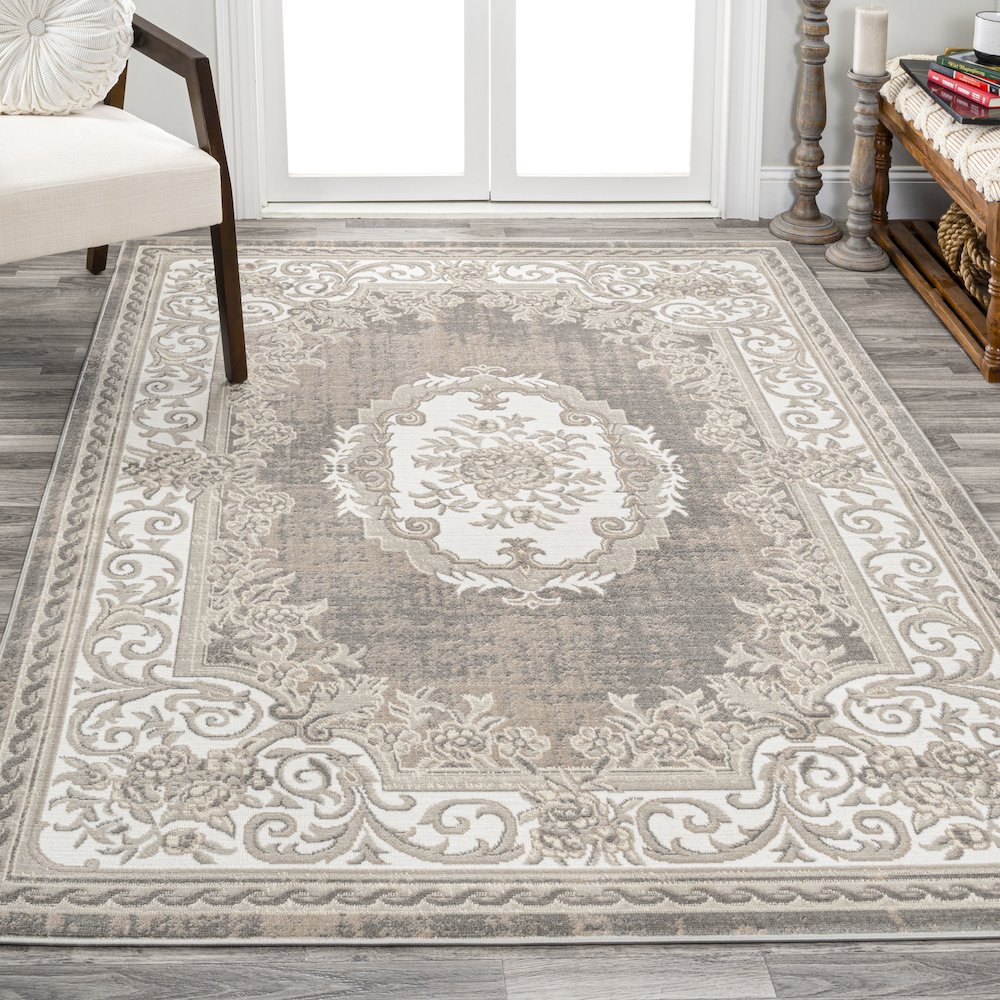 Rosalia Cottage Medallion Area Rug. Picture 4