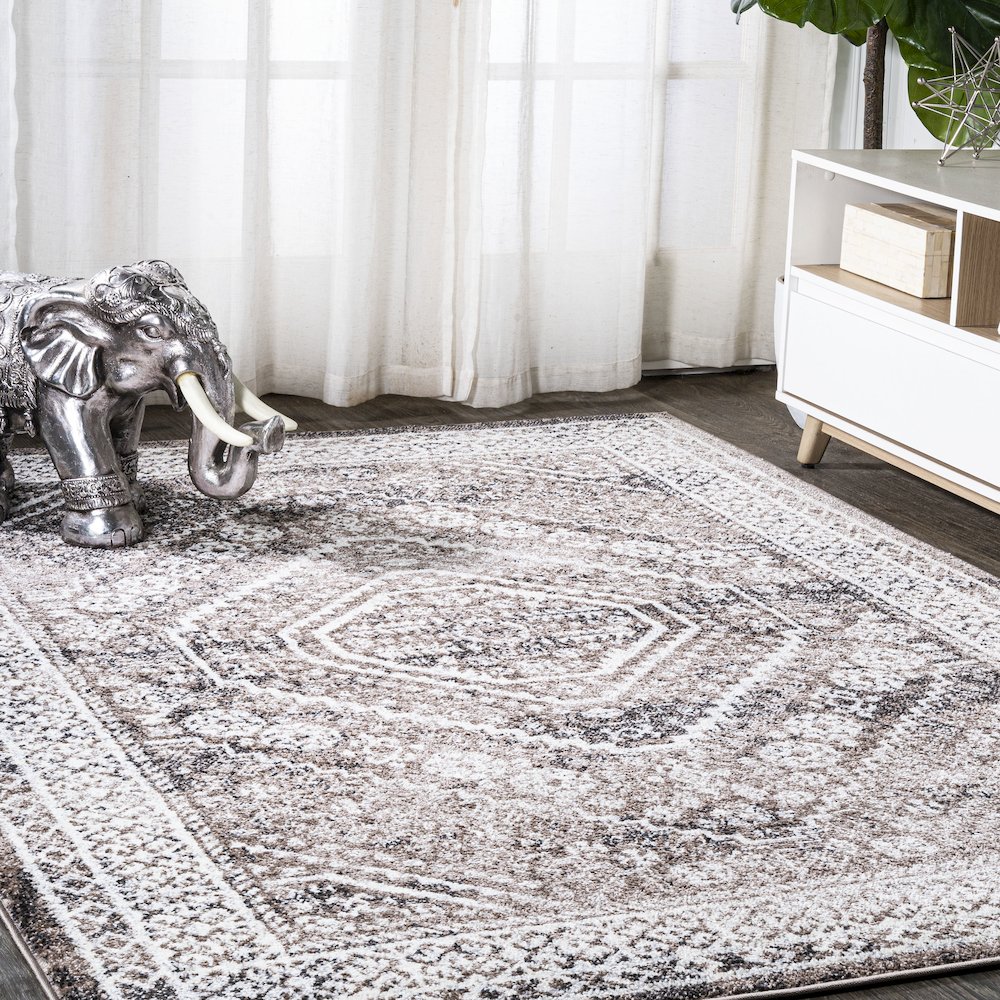 Boho Cottage Medallion Area Rug. Picture 2