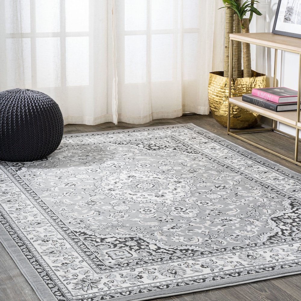 Palmette Modern Persian Floral Area Rug. Picture 2