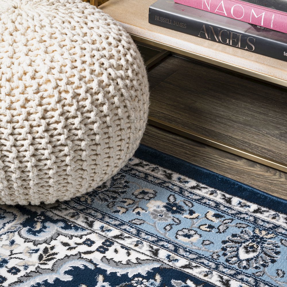 Palmette Modern Persian Floral Area Rug. Picture 5