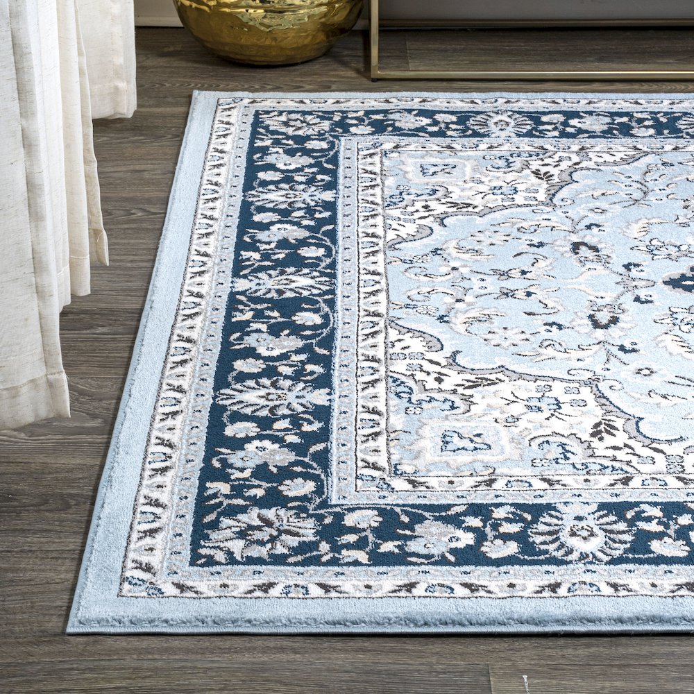 Palmette Modern Persian Floral Area Rug. Picture 3