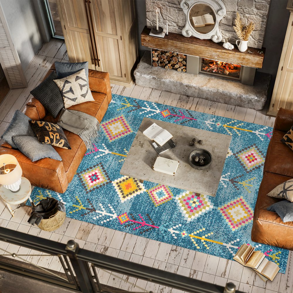 Tribal Love Geometric Area Rug. Picture 5