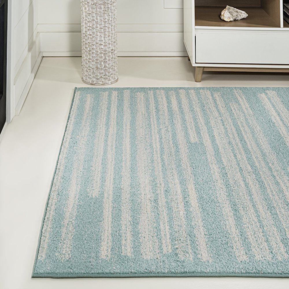 Khalil Modern Berber Stripe Area Rug. Picture 1