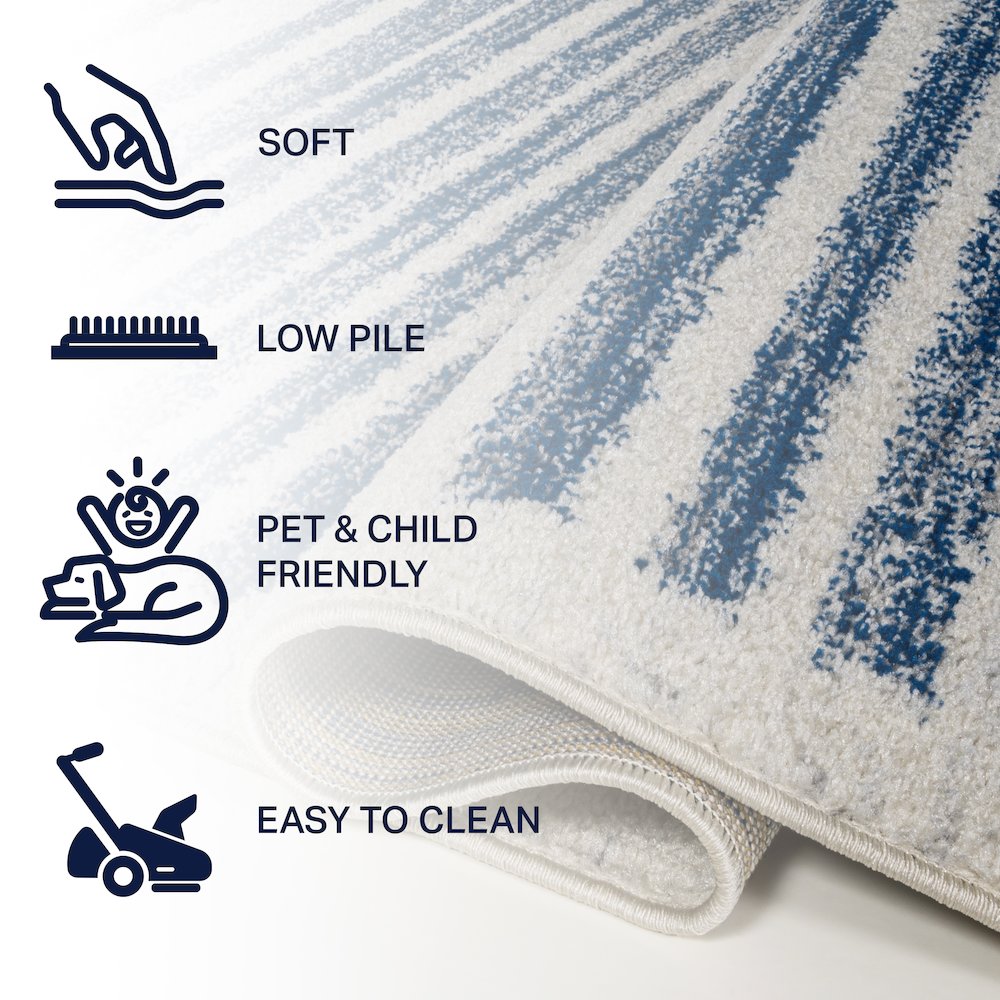 Khalil Modern Berber Stripe Area Rug. Picture 6