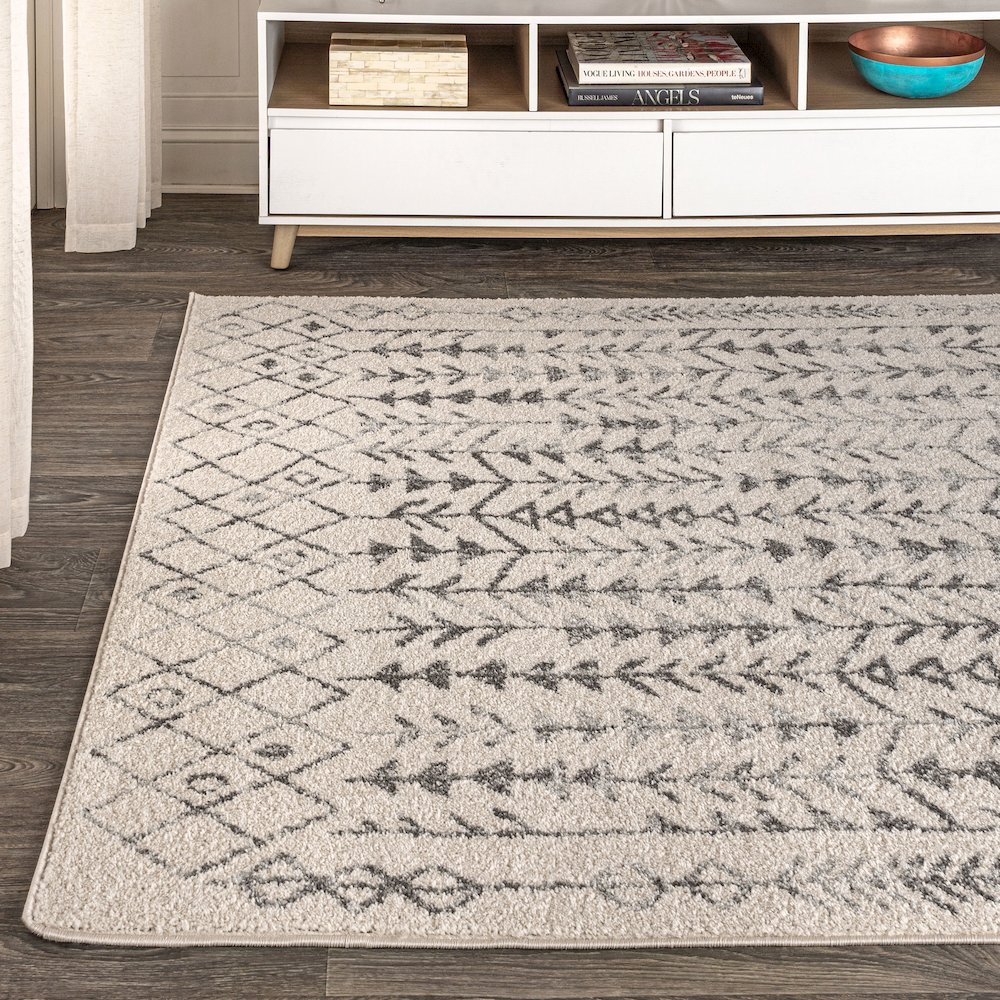 Ziri Moroccan Geometric Area Rug. Picture 3