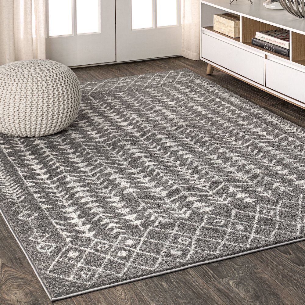 Ziri Moroccan Geometric Area Rug. Picture 2