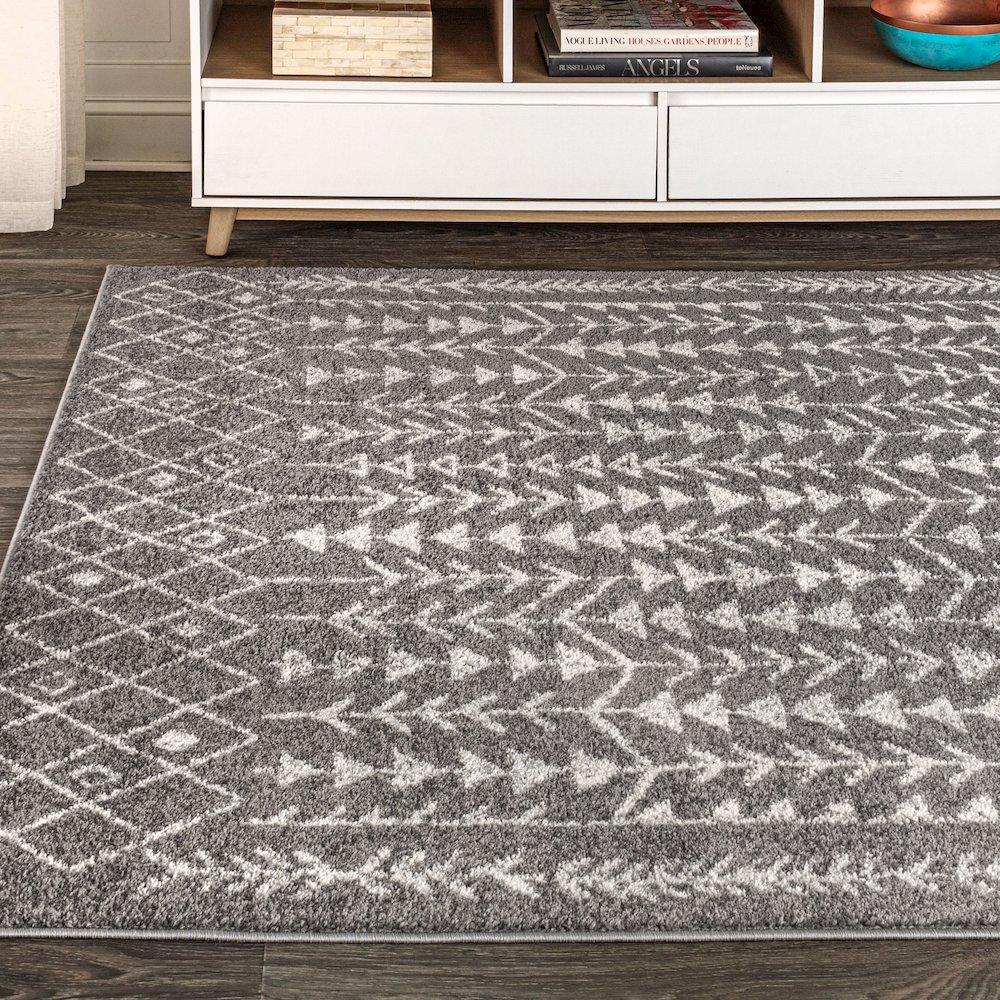 Ziri Moroccan Geometric Area Rug. Picture 3