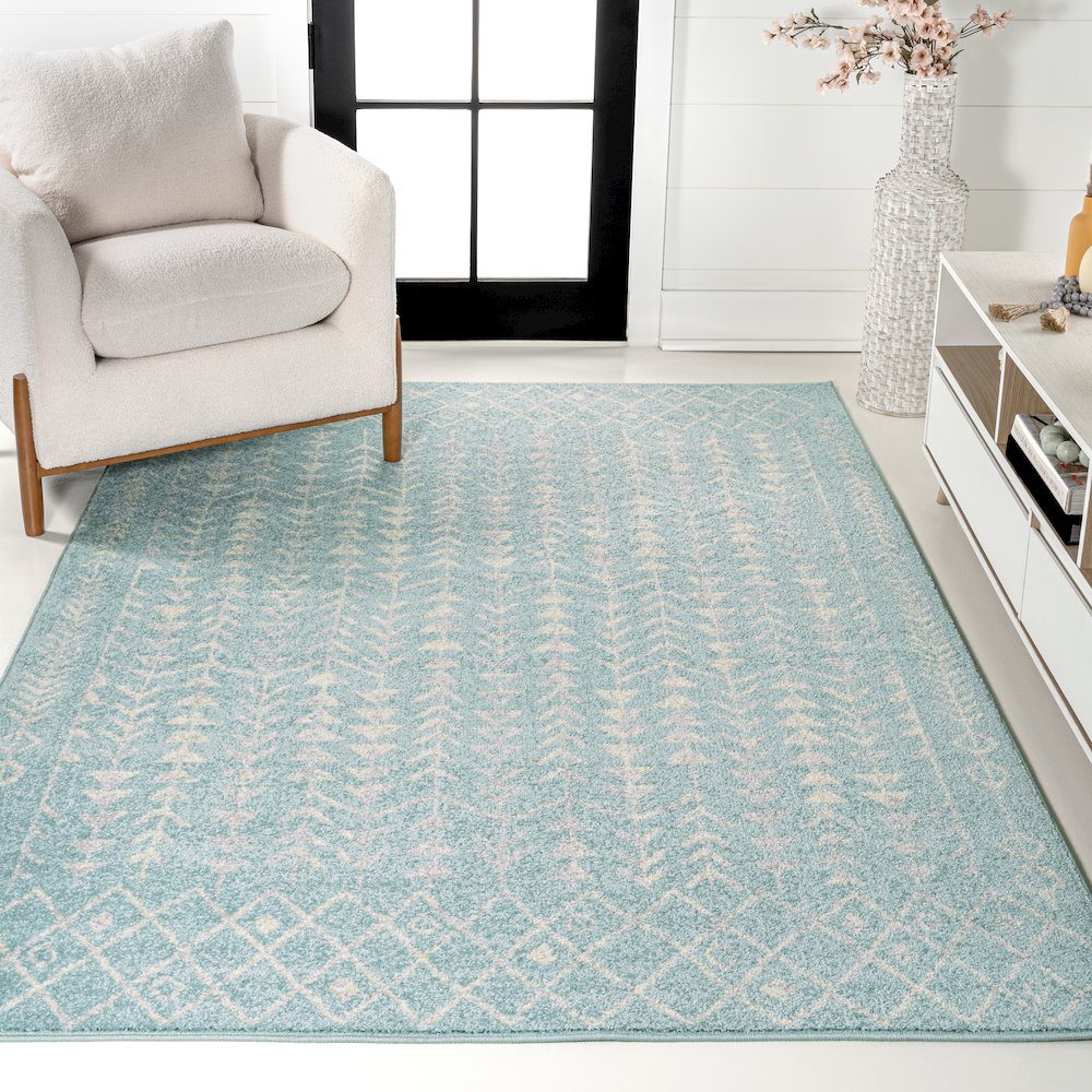 Ziri Moroccan Geometric Area Rug. Picture 2
