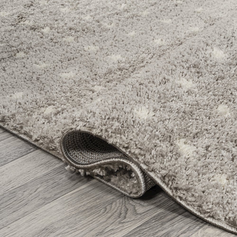 Pele Modern Geometric Dot Shag Area Rug. Picture 7
