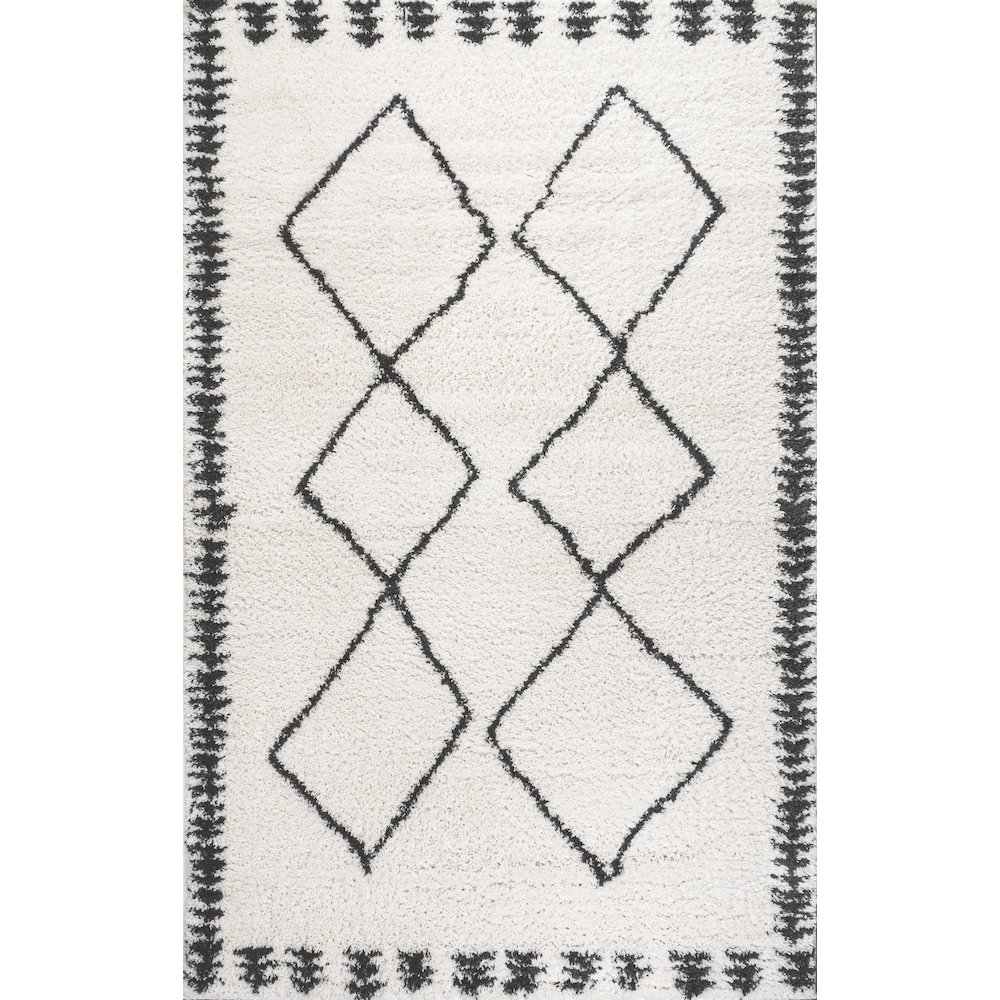 Calvia Moroccan Diamond Shag Area Rug. Picture 1