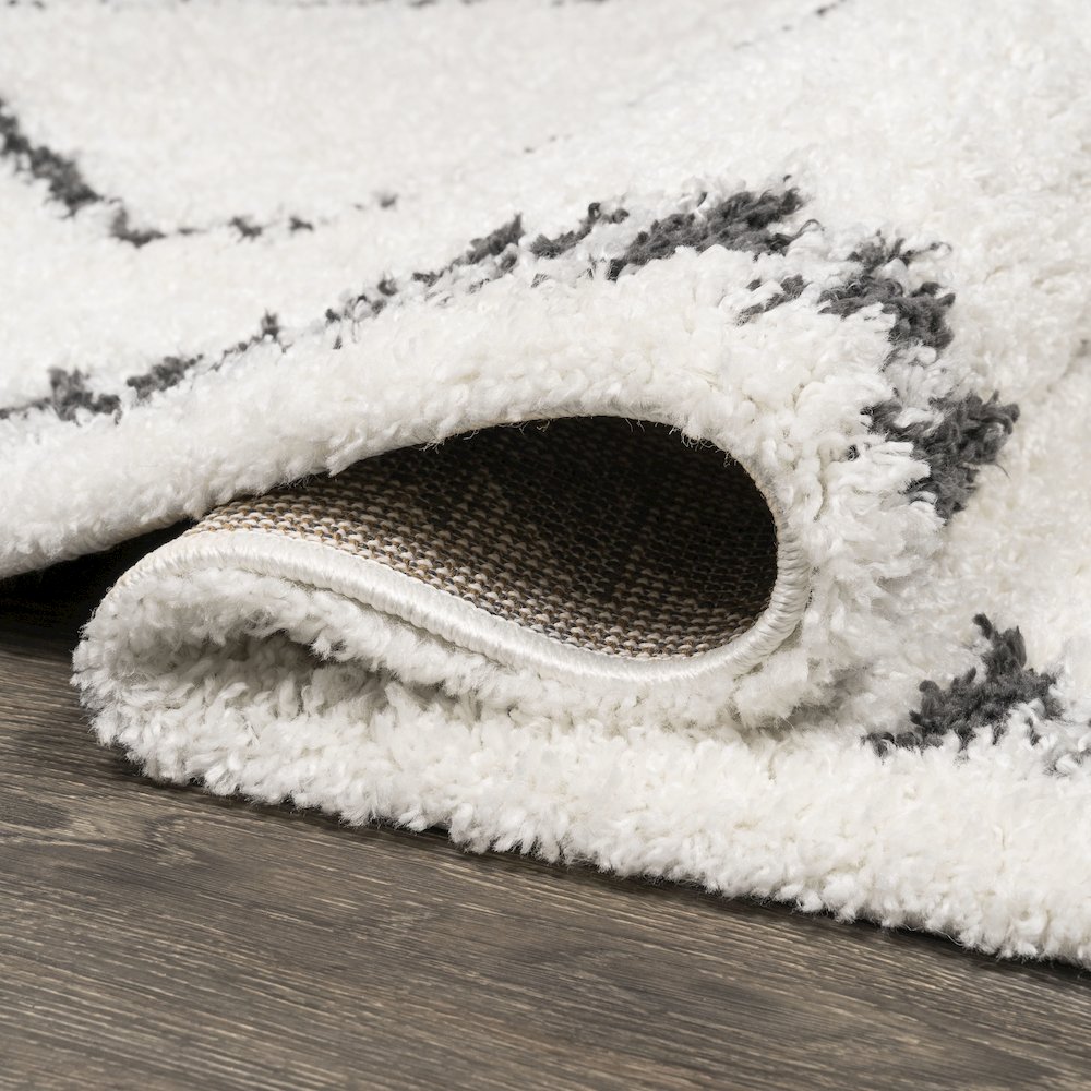 Calvia Moroccan Diamond Shag Area Rug. Picture 8