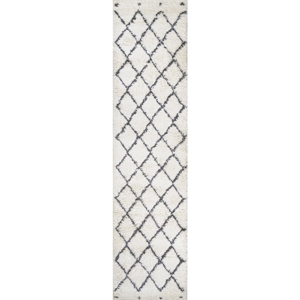 Cami Moroccan Style Diamond Shag Area Rug. Picture 1