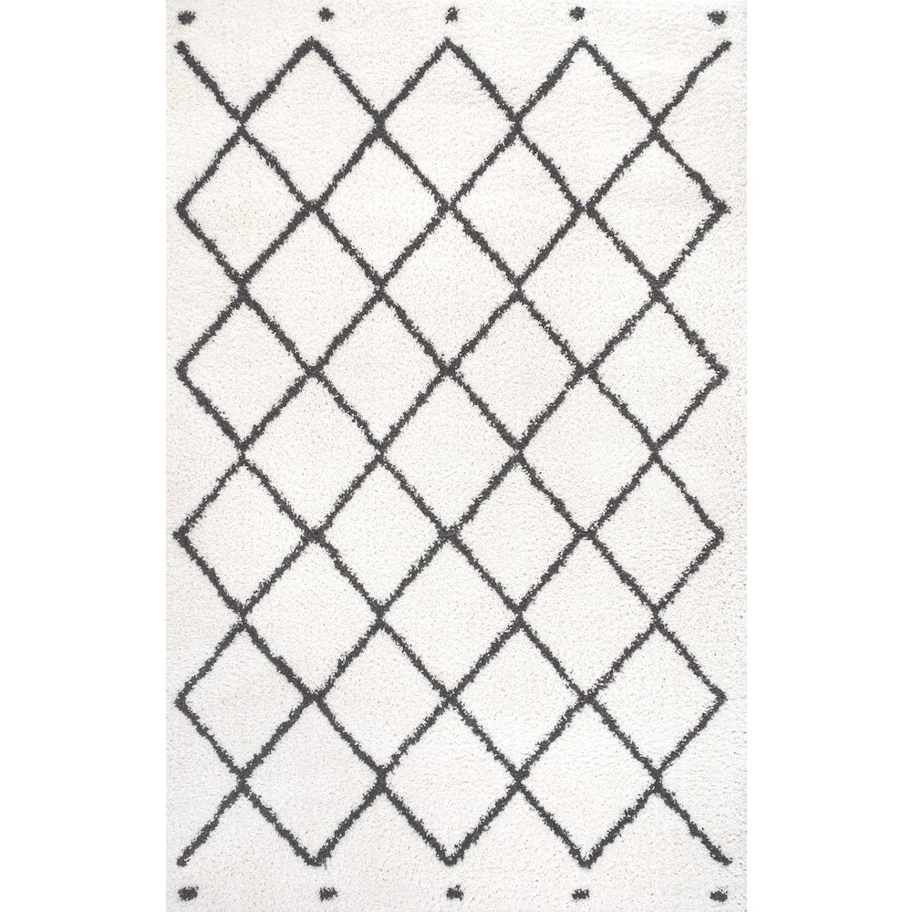 Cami Moroccan Style Diamond Shag Area Rug. Picture 1