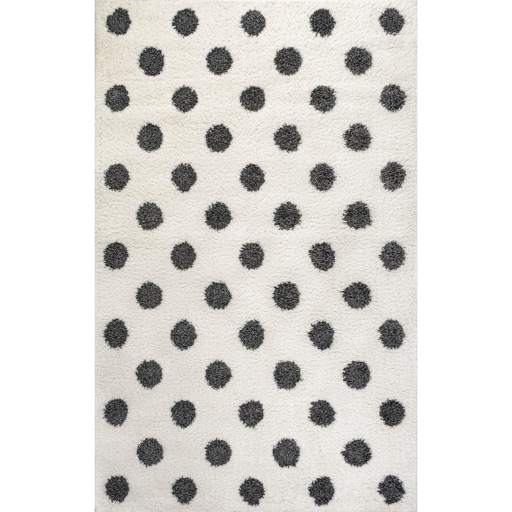 Pere Modern Charcoal Dot Shag Area Rug. Picture 1