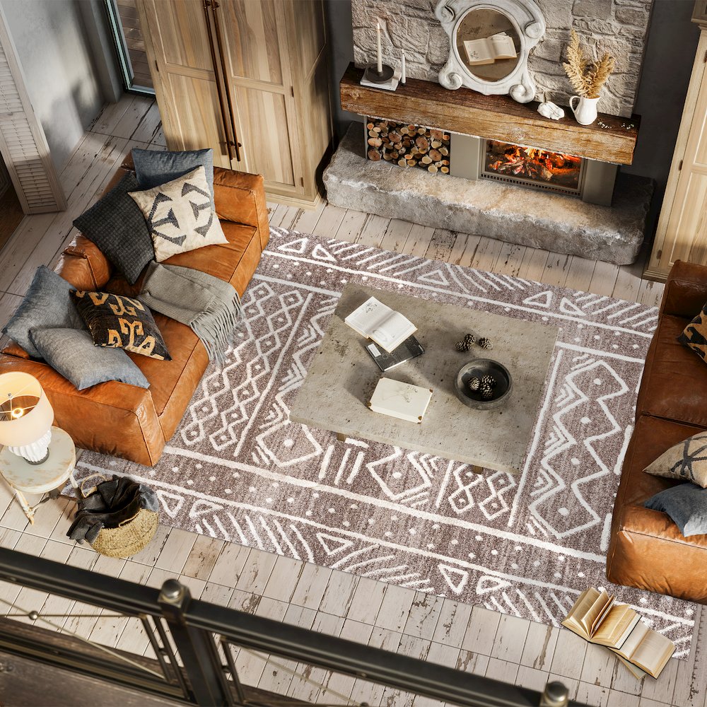 Amanar Tribal Geometric Area Rug. Picture 5