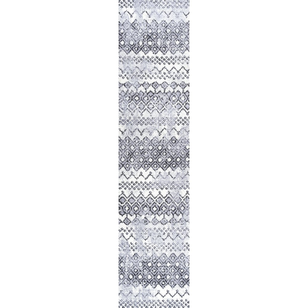 Azmar Moroccan Geometric Distressed Area Rug. Picture 1