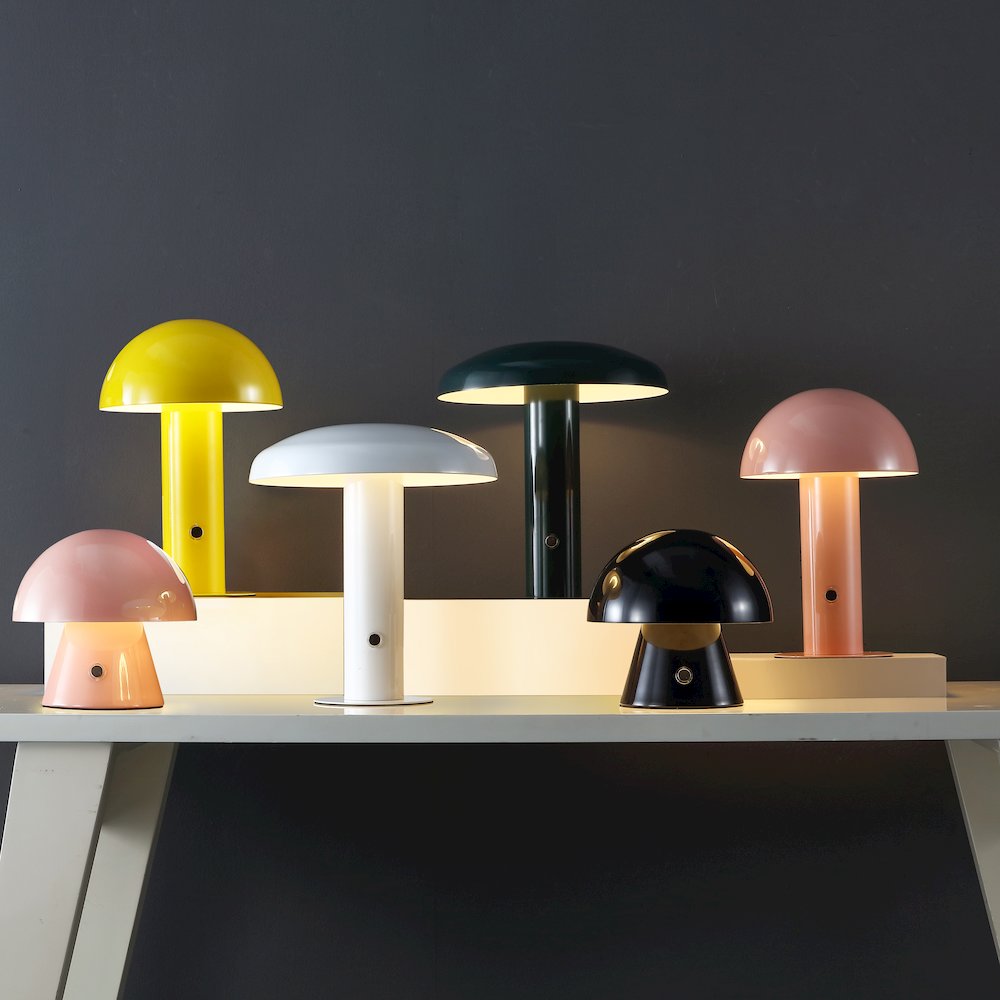 Bohemian Rechargeablecordless Iron Integrated Led Mushroom Table Lamp. Picture 6